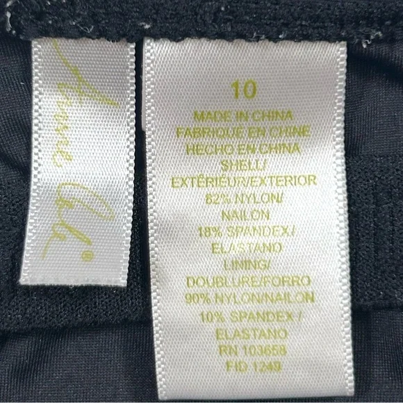 Anne Cole Black and Pink Floral One Piece Swimsuit. Size 10. Like New Condition. - Picture 6 of 6